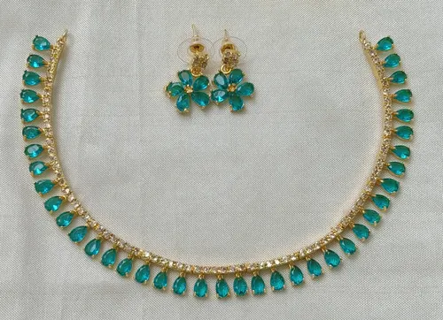 AD- Stone Choker -Gold Finish